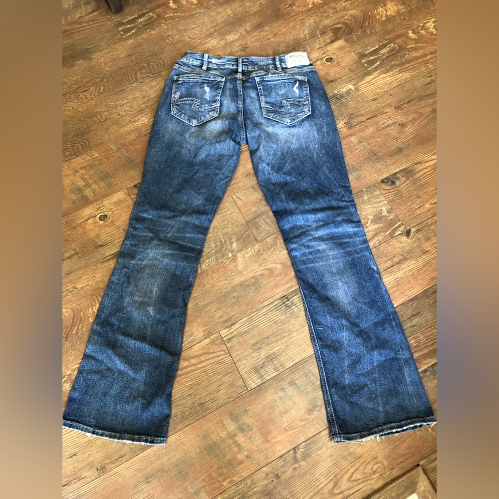 Silver Jean Suki Slim Boot LONG LENGTH 34x35